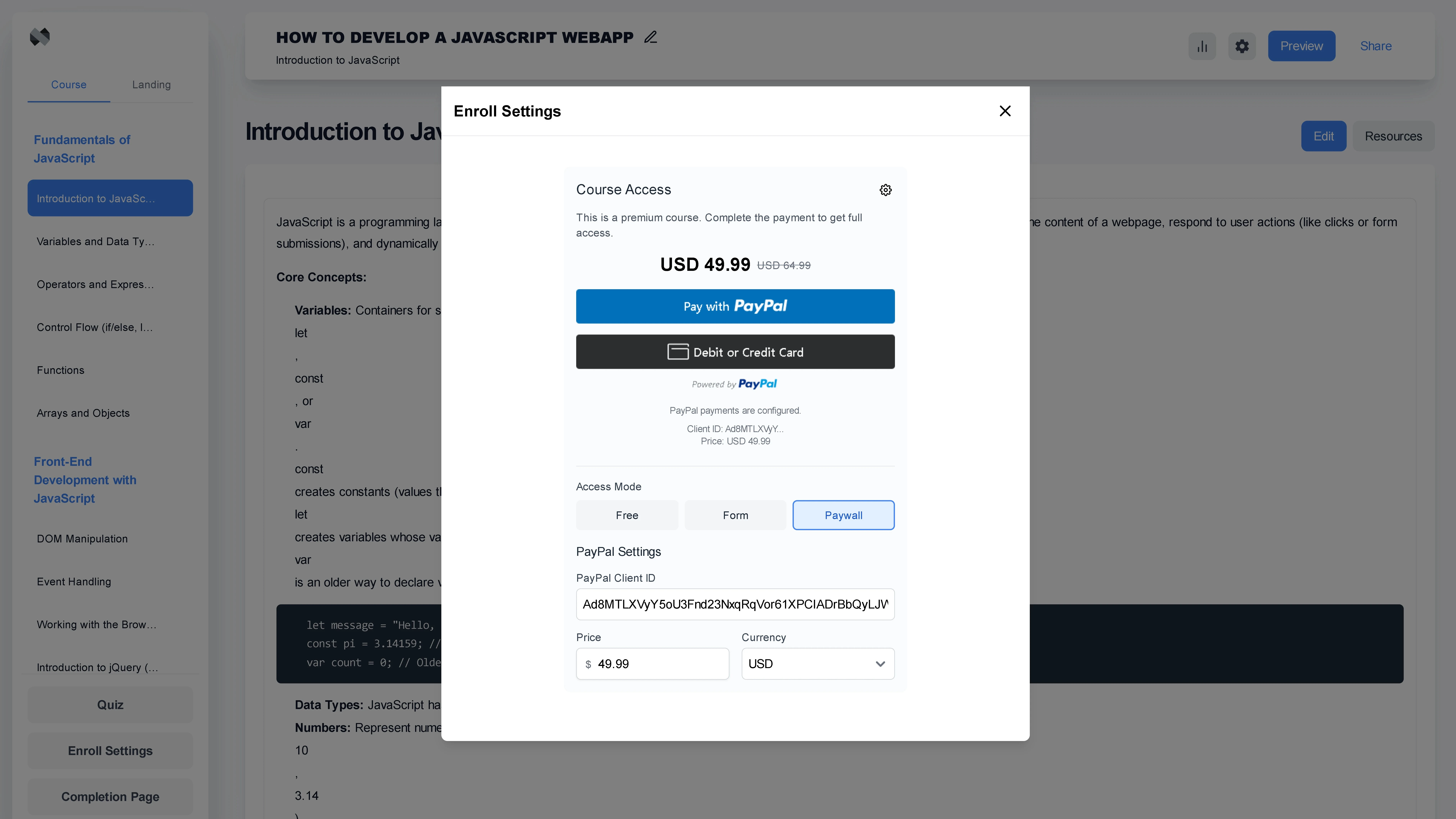 Course Export Feature